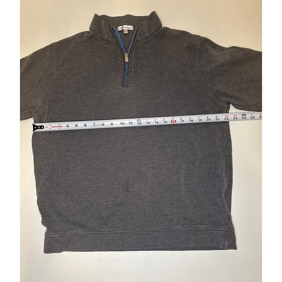 Peter Millar Quarter Zip Golf Pullover Chickasaw Gray Size Large READ - Picture 7 of 12